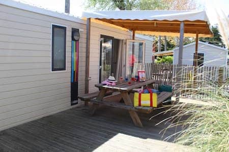 Mobil-home avec terrasse à Tharon Plage au Camping Du Vieux Château